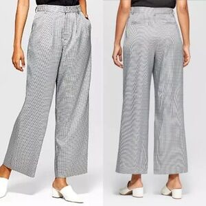 Prologue Plaid Wide Leg Trousers 6 | High Waisted Gray Business Casual Pants